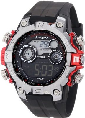 Armitron Sport 40/8251RED Black Digital with Red Metalized Accents