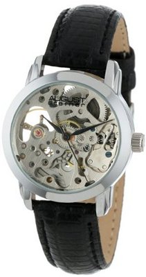 August Steiner AS8033SS Skeleton Automatic Strap