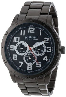 August Steiner AS8060BK Quartz Multi-Function Bracelet