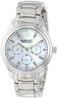 August Steiner AS8076SS Analog Display Japanese Quartz Silver