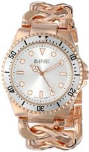 August Steiner AS8079RG Swiss Diver Rose-Tone Twist Chain Bracelet