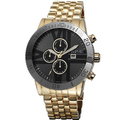 August Steiner AS8086YG Analog Display Swiss Quartz Gold