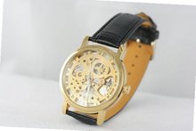 New in Box Luxury Skeleton Transparent Dial Automatic Mechanical Winding Leather