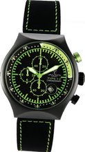 45 MM TP YELLOW Black PVD Aluminum Case Black and Yellow Dial Chronograph Tachymeter Date