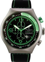 50 MM TP GREEN Aluminum Case Black and Green Dial Chronograph Tachymeter Date