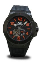 AWI Automatic Self Winding Black PVD Plating Top Ring/Transparent Case Back