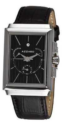 Azzaro AZ2061.13BB.000 Legand Rectangular Chronograph Black Dial and Strap