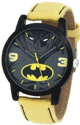 Batman Kids' BAT9043 Yellow Canvas Batman Strap