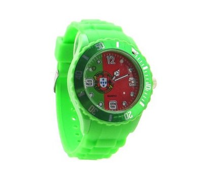 Portugal Flag Green Silicone Band