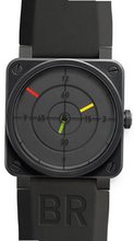 Bell and Ross Aviation Radar Black Dial Black PVD Stainless Steel Rubber Automatic BR0192RADAR