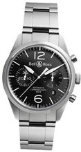 Bell and Ross Officer Automatic Chronograph Black Dial BR126-BL-ST-SS