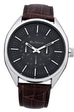 Ben Sherman Quartz with Black Dial Analogue Display and Brown Leather Strap BS022