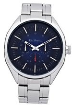 Ben Sherman Quartz with Blue Dial Analogue Display and Silver Stainless Steel Bracelet BS025