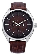 Ben Sherman Quartz with Brown Dial Analogue Display and Brown Leather Strap BS023