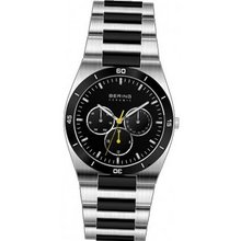 Bering Time 32341-742 Black and Silver Multifunction Ceramic