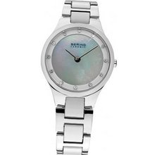 Bering Time 32327-701 Ladies Ceramic Silver