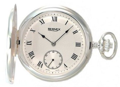 Bernex Sterling Silver (.925) Swiss Made Pocket with 17 Jewel Movement
