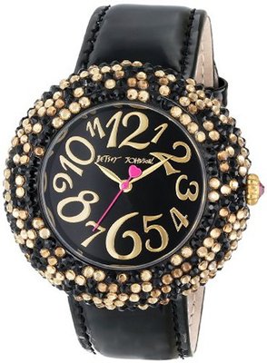 Betsey Johnson BJ00234-02 Analog Leopard Pave Dial