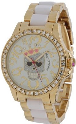 Betsey Johnson BJ00246-05 Analog Skull and Crown Graphic Dial