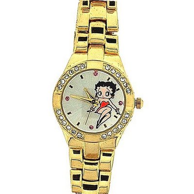 Betty Boop Ladies Limited Edition Gold Tone Metal Bracelet Strap BTY29A