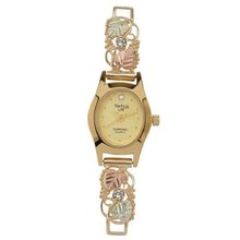 Black Hills Gold Ladies' White Zircon band with Champagne Face