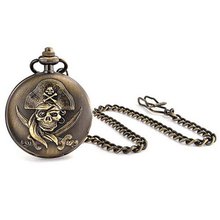 Bling Jewelry Antique Style Pirate Skull and Crossbones Pocket