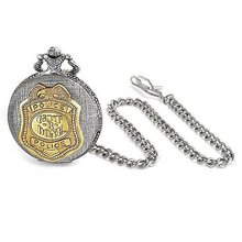 Bling Jewelry Antique Style Two Tone Police Shield Badge Pocket