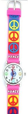 Pink Peace Sign with 3d Rubber Band