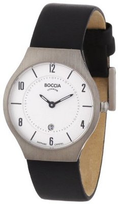 Boccia Quartz Dress 3193-01 with Leather Strap