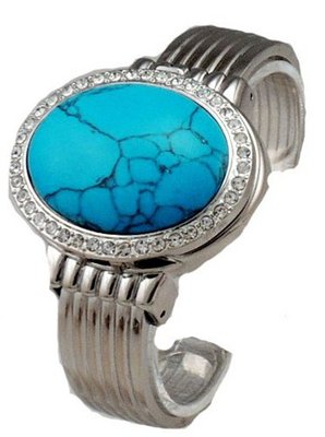 Bora Twilight Bella Style Oval Turquoise Cuff Crystal