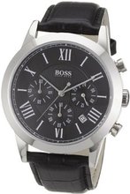 Hugo Boss Gents Stainless Steel with Leather Strap