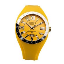 Boxer Milano Unisex Quartz with Yellow Dial Analogue Display and Yellow Rubber Strap BOX 40 YW