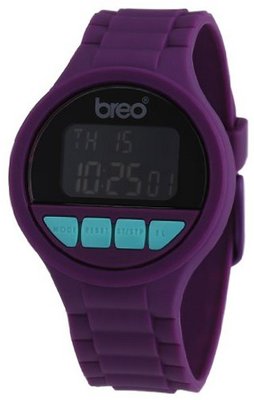 Breo Code Unisex Digital with Black Dial Digital Display and Purple Plastic or PU Strap B-TI-CDE2