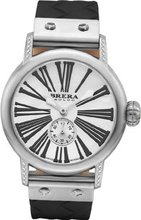 BRERA BWVA34275-BLBR Valentina Contemporary Sparkle 42mm Stainless Steel case with Real Diamonds BLACK Rubber Braided Pattern strap with Signature buckle (20 Diamonds - 1.5mm each)
