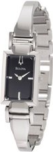 Bulova 96L138 Stainless Steel and Black Dial Bangle