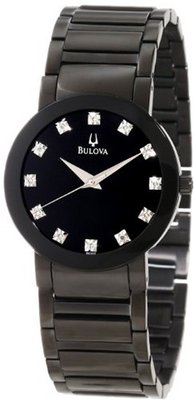 Bulova 98D001 Diamond Accented Stainless Steel Bracelet