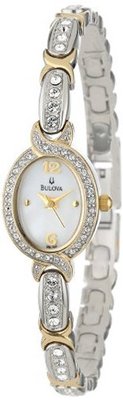 Bulova 98L005 Crystal Accented Mother Of Pearl Dial