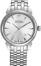 Bulova Accutron #63B156 Gemini Swiss Made Stainless Steel Silver Dial Automatic