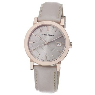 Burberry BU9014 Large Check Tan Leather Strap