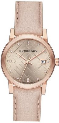 Burberry Rose Dial Rose Gold Ion-plated Ladies BU9131