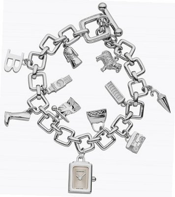 Burberry Silver Charm Bracelet 