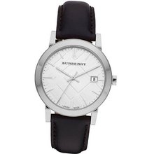 Burberry The City Silver Dial Black Leather BU9008