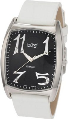 Burgi BU36W Heart O' Diamonds' Swiss Quartz Diamond Classic Stainless Steel