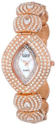 Burgi BUR052RG Oval Crystal Quartz Bracelet
