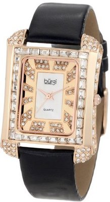 Burgi BUR063RG Rectangular Mother-Of-Pearl Crystal