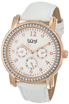 Burgi BUR083RGW Analog Display Japanese Quartz White