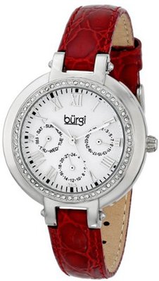 Burgi BUR085BUR Analog Display Japanese Quartz Red