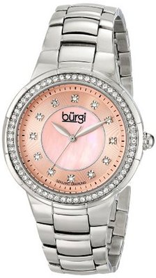 Burgi BUR093PK Analog Display Swiss Quartz Silver