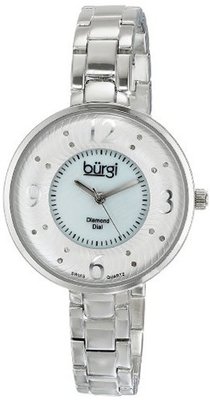 Burgi BUR103SS Analog Display Swiss Quartz Silver