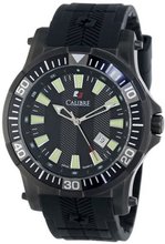 Calibre SC-4H1-13-007 "Hawk" Black Ion-Plated Stainless Steel and Black Rubber